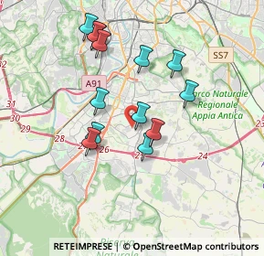 Mappa Parco acqua acetosa ostiense, 00143 Roma RM, Italia (3.49154)