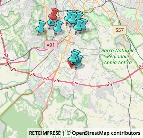 Mappa Parco acqua acetosa ostiense, 00143 Roma RM, Italia (3.78462)