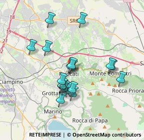 Mappa Via Giuseppe Tomassetti, 00044 Frascati RM, Italia (3.39111)