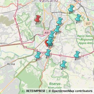 Mappa Via Caterina Troiani, 00144 Roma RM, Italia (3.85333)