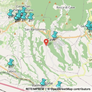 Mappa Via della Selce, 00033 Cave RM, Italia (3.755)
