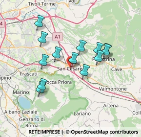 Mappa Via S. Cesareo, 00030 San Cesareo RM, Italia (6.68846)