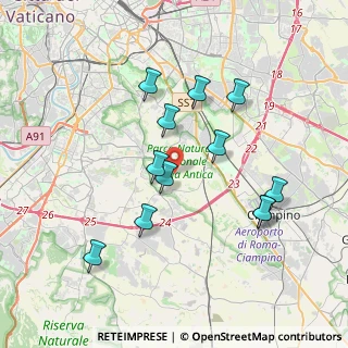 Mappa Via di Torricola Vecchia, 00178 Roma RM, Italia (3.77083)