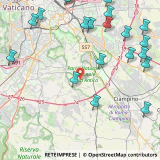 Mappa Via di Torricola Vecchia, 00178 Roma RM, Italia (6.684)