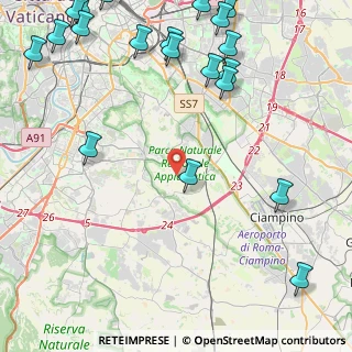 Mappa Via di Torricola Vecchia, 00178 Roma RM, Italia (6.844)