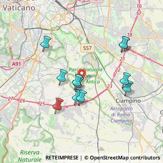 Mappa Via di Torricola Vecchia, 00178 Roma RM, Italia (3.77364)