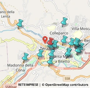 Mappa Via Giuseppe de Vincentiis, 64100 Teramo TE, Italia (1.0385)