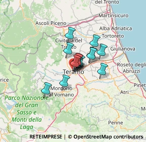 Mappa Via Giuseppe de Vincentiis, 64100 Teramo TE, Italia (7.07867)