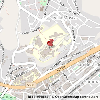 Mappa Ospedale Civile Giuseppe Mazzini, Piazza Italia, 64100 Piazza, TE, Italia, 64100 Teramo, Teramo (Abruzzo)