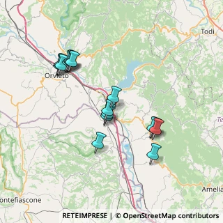 Mappa A1 - Autostrada del Sole, 05023 Baschi TR, Italia (7.39063)