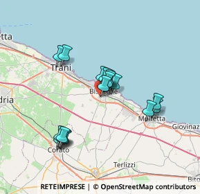 Mappa Via Padre Massimiliano Kolbe, 76011 Bisceglie BT, Italia (6.31882)