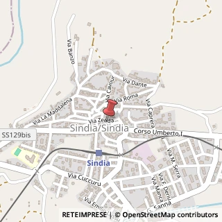 Mappa Via Vittorio Zedda, 10, 08018 Sindia, Nuoro (Sardegna)