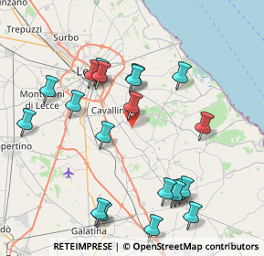 Mappa Via Provinciale per castri, 73023 Lizzanello LE, Italia (9.408)