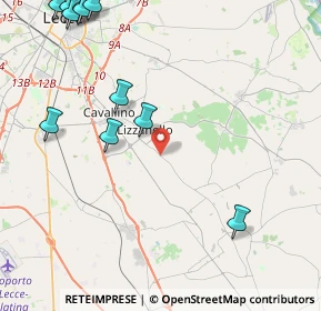 Mappa Via Provinciale per castri, 73023 Lizzanello LE, Italia (6.52833)