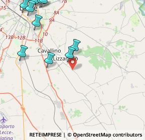 Mappa Via Provinciale per castri, 73023 Lizzanello LE, Italia (6.24182)