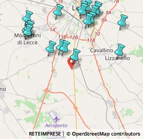 Mappa Via Cozzi palude, 73016 San Cesario di Lecce LE, Italia (5.4395)