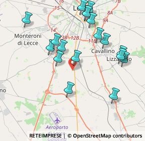 Mappa Via Cozzi palude, 73016 San Cesario di Lecce LE, Italia (4.59778)