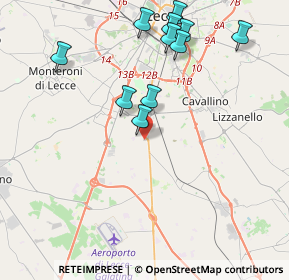 Mappa Via Cozzi palude, 73016 San Cesario di Lecce LE, Italia (4.65)