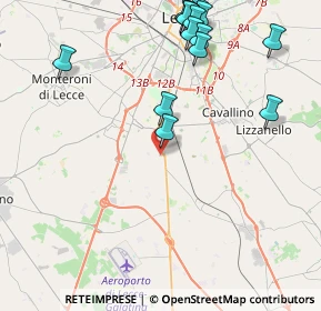 Mappa Via Cozzi palude, 73016 San Cesario di Lecce LE, Italia (5.42857)