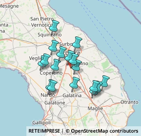 Mappa Via Cozzi palude, 73016 San Cesario di Lecce LE, Italia (11.88176)