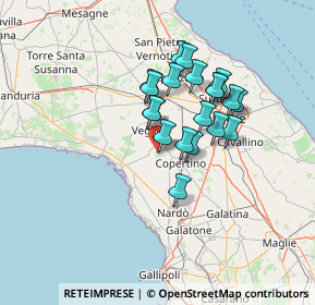 Mappa Via Lazio, 73045 Leverano LE, Italia (11.552)