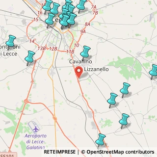 Mappa Ss 16 Km 962, 73020 Cavallino LE, Italia (6.8895)