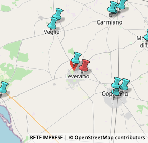 Mappa Via Niccolò Machiavelli, 73045 Leverano LE, Italia (6.32286)