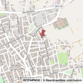 Mappa Via Nicolo Piccinni, 13, 73045 Leverano, Lecce (Puglia)