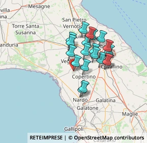 Mappa Via dell'Uva, 73045 Leverano LE, Italia (11.3005)