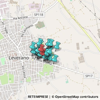 Mappa Via Carlo Alberto dalla Chiesa, 73045 Leverano LE, Italia (0.27857)