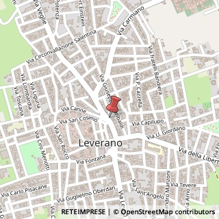 Mappa Via Sindaco Caracciolo, 54, 73045 Leverano, Lecce (Puglia)