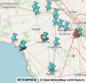 Mappa Via Piemonte, 73045 Leverano LE, Italia (9.465)