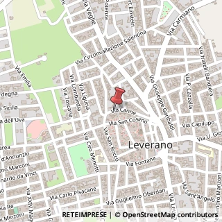 Mappa Via canne 19, 73045 Leverano, Lecce (Puglia)