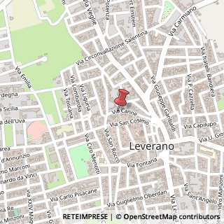 Mappa Via Canne, 73, 73045 Leverano, Lecce (Puglia)