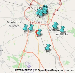 Mappa Via Dante Alighieri, 73016 San Cesario di Lecce LE, Italia (4.2945)