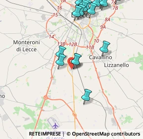 Mappa Via Dante Alighieri, 73016 San Cesario di Lecce LE, Italia (5.23647)