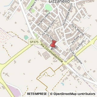 Mappa Via Circonvallazione, 59A, 73023 Lizzanello, Lecce (Puglia)