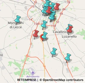 Mappa Via Sardegna, 73016 San Cesario di Lecce LE, Italia (4.6945)