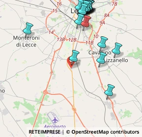 Mappa Via Sardegna, 73016 San Cesario di Lecce LE, Italia (5.6325)
