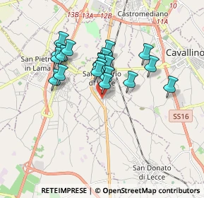 Mappa Via Sardegna, 73016 San Cesario di Lecce LE, Italia (1.5675)