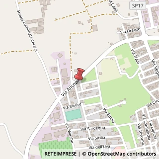 Mappa Via Ancona, 29, 73045 Leverano, Lecce (Puglia)