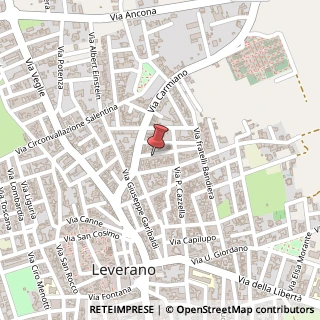 Mappa Via Giuseppe Verdi, 22, 73045 Leverano, Lecce (Puglia)