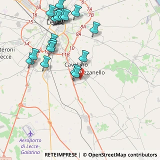 Mappa Via Case sparse, 73020 Cavallino LE, Italia (5.5275)