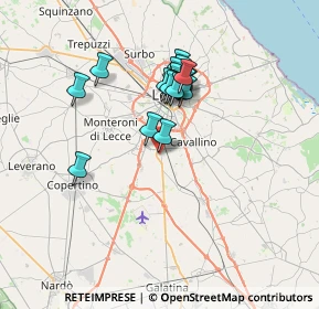 Mappa Via G. Verdi, 73016 San Cesario di Lecce LE, Italia (6.11118)