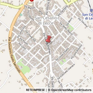 Mappa Via Dante Alighieri, 80, 73016 San Cesario di Lecce LE, Italia, 73016 San Cesario di Lecce, Lecce (Puglia)