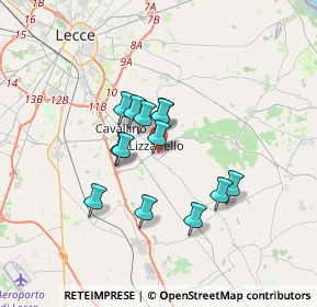 Mappa Via Guglielmo Oberdan, 73023 Lizzanello LE, Italia (2.76462)