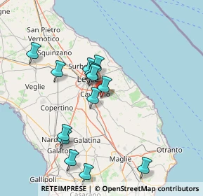 Mappa Via Guglielmo Oberdan, 73023 Lizzanello LE, Italia (15.09857)