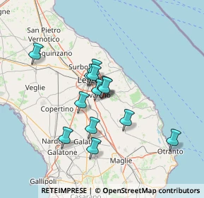 Mappa Via Guglielmo Oberdan, 73023 Lizzanello LE, Italia (11.85615)