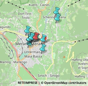 Mappa Via del Ruscello, 39012 Merano BZ, Italia (1.26154)