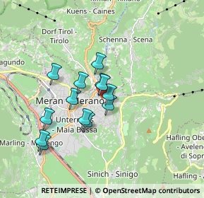 Mappa Via del Ruscello, 39012 Merano BZ, Italia (1.37462)